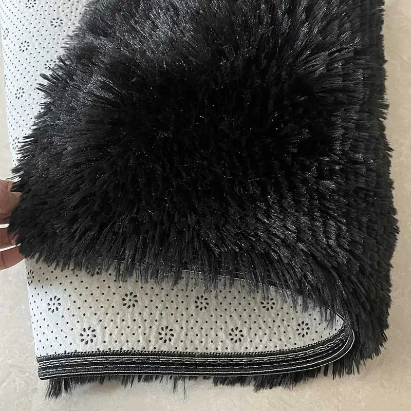 Furry Plush Area Rug - Modern Nordic Style Carpet for Living Room & Bedroom